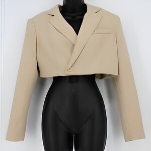 Nasty Gal Collection Women's 8 Cropped Blazer Shoulder Pad